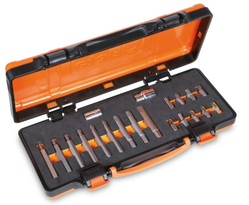 Beta 867/C20 18 részes RIBE® betétből álló készlet 10 mm-es  2db adapterrel lágy hőformázott tálcán és lemezdobozban