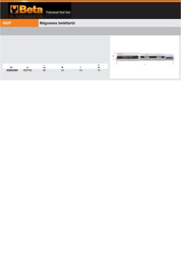 Beta 882P/80 Mágneses betéttartó