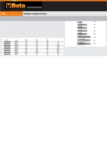 Beta 892/1 Adapter dugókulcshoz
