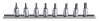Beta 900TX/SB8 8 részes 1/4"-os dugókulcs készlet Torx csavarokhoz (900TX) T9-T10-T15-T20-T25-T27-T30-T40