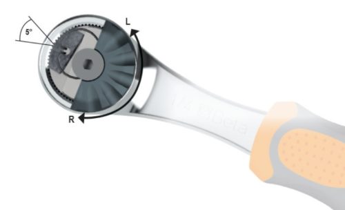 Beta 900/55Z 1/4” irányváltós racsni, 72 fogas mechanizmus