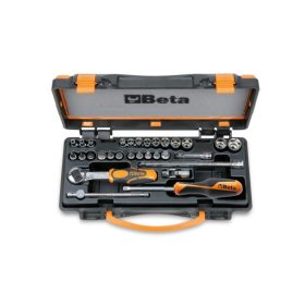   Beta 900/C24 24 részes készlet 13 hatlapú Dugókulcs, 11 csavarhúzó-Dugókulcs és 6 tartozék, fémdobozban