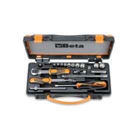   Beta 900MB/C19 19 részes készlet 11 tizenkétszögű Dugókulcs és 8 tartozék, fémdobozban