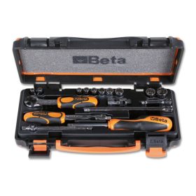   Beta 900AS/MB-C17 17 részes készlet 10 hatlapú Dugókulcs és 7 tartozék fémdobozban