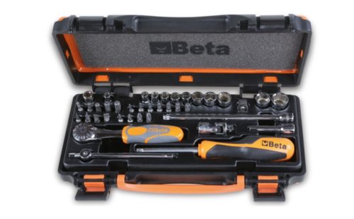 Beta 900/C11Z 39 részes készlet 11 hatlapú dugókulcs, 20 csavarhúzóbetét és 8 tartozék fémdobozban