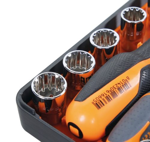 Beta 900/C39U 39 részes készlet 11 multifunkciós dugókulcs, 21 csavarhúzóbetét és 7 tartozék