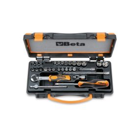   Beta 900MC/C24 40 részes készlet 11 dugókulcs, 13 színezett dugókulcs és 6 tartozék, fémdobozban