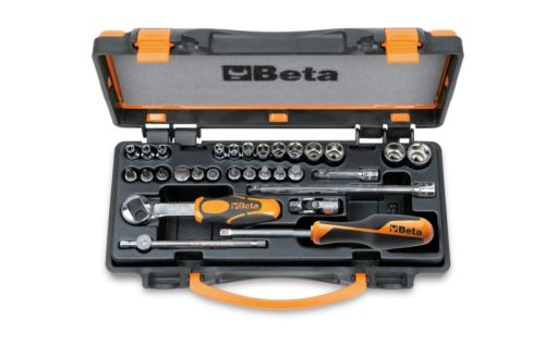 Beta 900MC/C24 40 részes készlet 11 dugókulcs, 13 színezett dugókulcs és 6 tartozék, fémdobozban