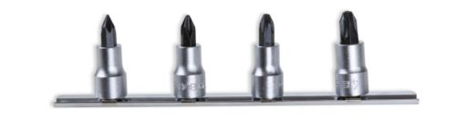 Beta 910PH/SB4 4 részes csavarhúzó-dugókulcs Phillips®-csavarokhoz, 3/8”-os krómozott, barnított betétek
