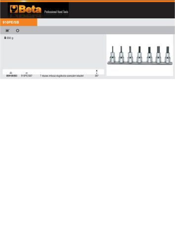 Beta 910PE/SB7 7 részes imbusz-dugókulcs szerszám készlet (910PE) tartón