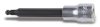 Beta 910BP 3/8" Hatlapfejű külső Dugókulcs gömbölyű véggel  - barnított betét 4mm