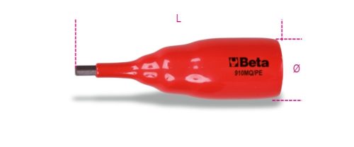 Beta 910MQ-PE 3/8" Imbusz dugókulcs szigetelt 8mm