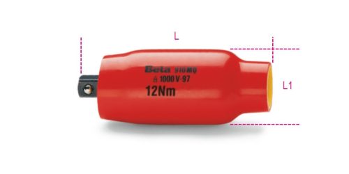 Beta 910MQ/PT 12 3/8"-os nyomaték adapter 80mm 12Nm szigetelt 1000V
