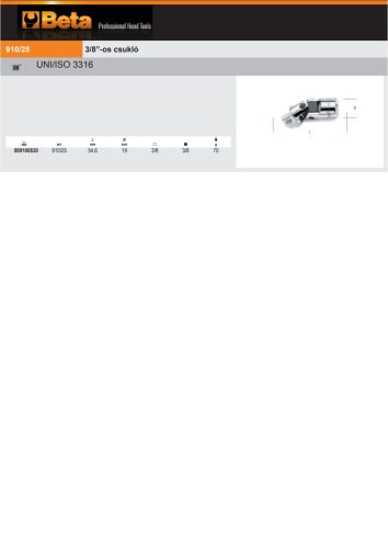 Beta 910/25 3/8”-os csukló