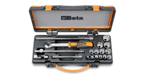 Beta 910AS/C13 18 részes készlet  13 dugókulcs és 5 tartozék fémdobozban