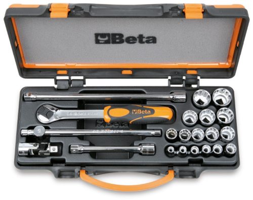 Beta 910B/C16 21 részes készlet 16 dugókulcs és 5 tartozék fémdobozban
