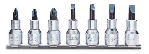 Beta 920LH/SB7 7 részes csavarhúzó-dugókulcs készlet Phillips®-csavarokhoz krómozott, barnított fej tartón
