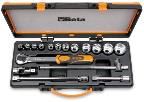 Beta 920A/C12X 17 részes készlet 12 dugókulcs és 5 tartozék fémdobozban