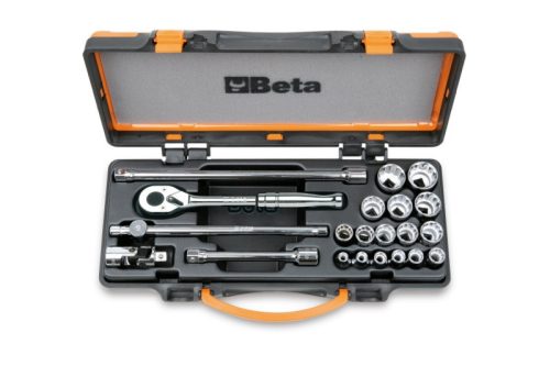 Beta 920AS/MBM-C21 21 részes készlet 16 dugókulcs és 5 tartozék, fémdobozban