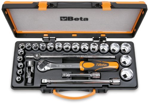 Beta 920A/C20X 25 részes készlet 20 dugókulcs és 5 tartozék fémdobozban
