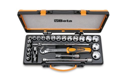 Beta 920B/C20X 25 részes készlet 20 dugókulcs és 5 tartozék fémdobozban