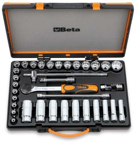 Beta 920B/C30Q 35 részes készlet 30 dugókulcs és 5 tartozék fémdobozban