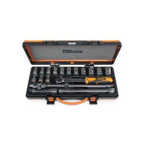   Beta 920MC/C1419 részes készlet 14 színezett hatszögű dugókulcs és 5 tartozék, fémdobozban