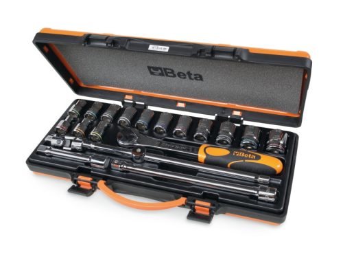 Beta 920MC/C1419 részes készlet 14 színezett hatszögű dugókulcs és 5 tartozék, fémdobozban