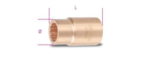 Beta 921BA-AS Tizenkétszögű dugókulcs, szikramentes 3/8"