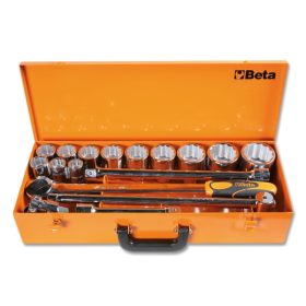   Beta 928B/C12 16 részes készlet 12 tizenkétlapú Dugókulcs és 4 tartozék, fémdobozban