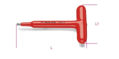 Beta 951MQ T-szárú imbuszkulcs szigetelt 3mm