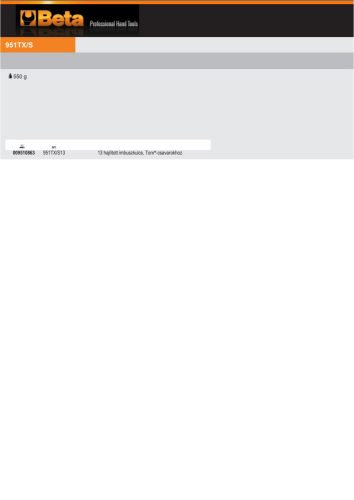 Beta 951Tx/S13 13 hajlított imbuszkulcs, Torx®-csavarokhoz