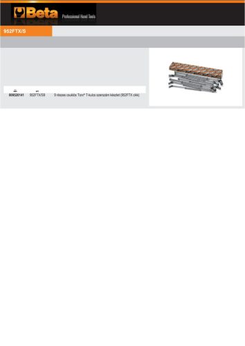 Beta 952FTX/S9 9 részes csuklós Torx® T-kulcs szerszám készlet (952FTX)