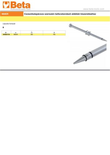 Beta 960ER Csúszókalapácsos szerszám befecskendező alátétek kiszereléséhez