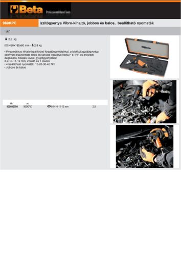 Beta 960KPC Izzítógyertya Vibro-kihajtó, jobbos és balos, beállítható nyomaték