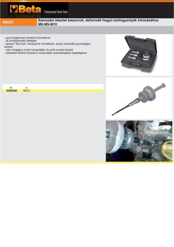 Beta 960UC Szerszám készlet beszorult, deformált hegyű izzítógyertyák kihúzásához M8-M9-M10