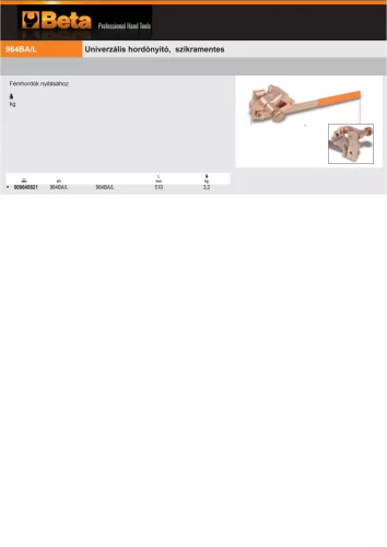 Beta 964BA/L ​Univerzális hordónyitó, szikramentes