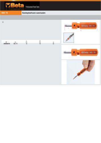 Beta 986 78 Szelepbehúzó szerszám 78mm