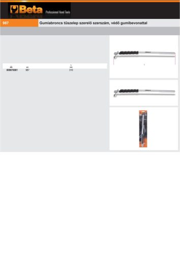 Beta 987 Gumiabroncs tűszelep szerelő szerszám, védő gumibevonattal