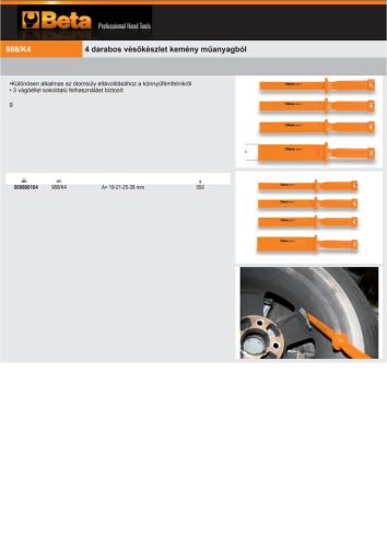 Beta 988/K4 4 darabos vésőkészlet kemény műanyagból