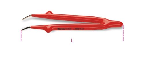 Beta 993MQ Hajlított csapos csipesz lekerekített fogazott heggyel szigetelt 1000V 147mm