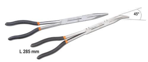 Beta 1009L/DP-S2 2 darabos fogó készlet, kettős működésű, extra hosszú, félkerekcsörű, recézett pofa 285mm