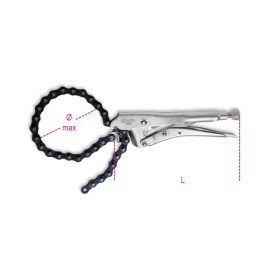 Beta 1064 Láncos önzáró fogó, krómozott 230mm