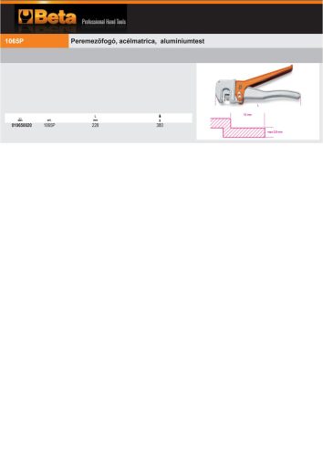 Beta 1065P Peremezőfogó, acélmatrica, alumíniumtest