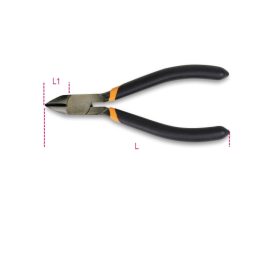   Beta 1081 Csípőfogó félkör vágóéllel, 2 rétegű csúszásmentes PVC burkolattal 125mm