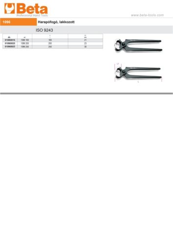 Beta 1096 200 Harapófogó, lakkozott