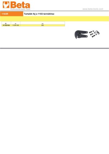 Beta 1103R 950 Tartalék fej a Beta 1103 csapszegvágóhoz