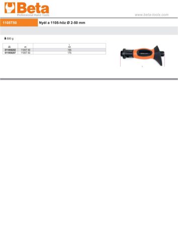 Beta 1105T50 Nyél a Beta 1105 tomítéskovágóhoz Ø 2-50 mm-ig