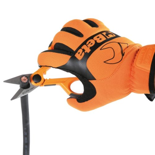 Beta 1128FX Műszerész olló, egyenes rozsdamentes acél él, mikrofogazattal, kábelvágó és krimpelő kábelsarukhoz és csövekhez 145mm