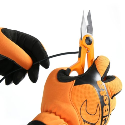 Beta 1128FX Műszerész olló, egyenes rozsdamentes acél él, mikrofogazattal, kábelvágó és krimpelő kábelsarukhoz és csövekhez 145mm